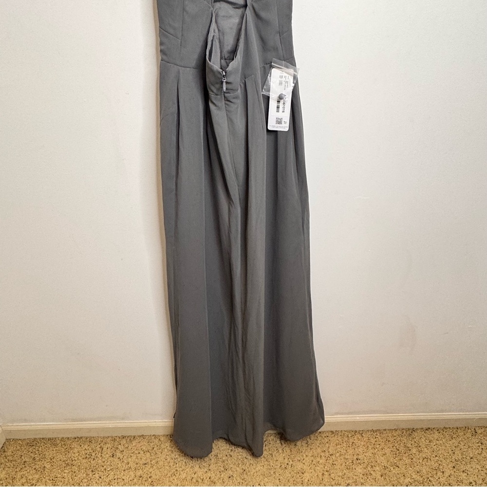 Azazie Becca Steel Gray Dress - Picture 6 of 8